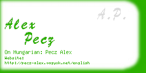 alex pecz business card